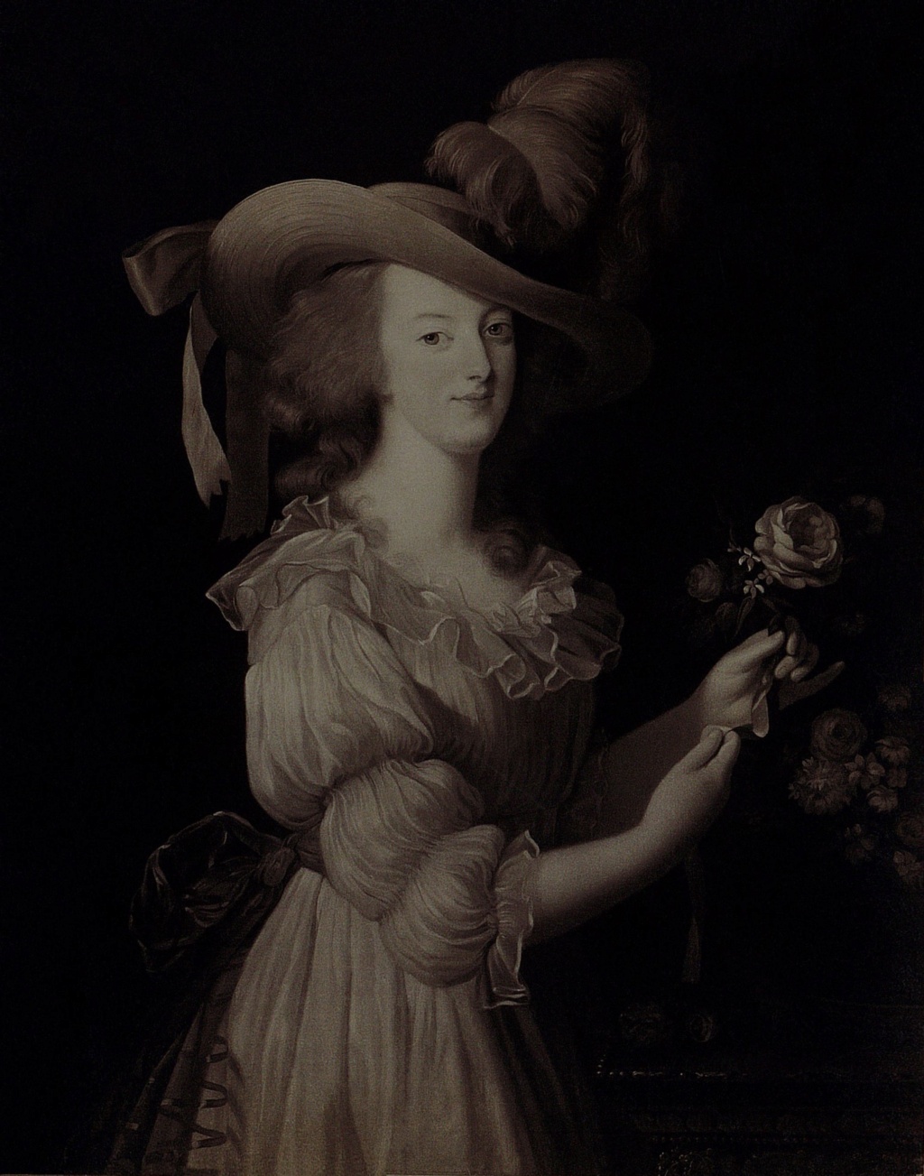 Portraits de Marie-Antoinette vêtue d'une robe en chemise, dite en gaulle, par Elisabeth Vigée Le Brun (1783) 07072010