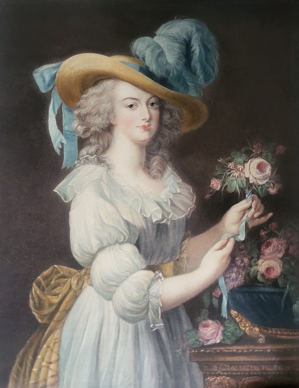 Portraits de Marie-Antoinette vêtue d'une robe en chemise, dite en gaulle, par Elisabeth Vigée Le Brun (1783) 0e_20210