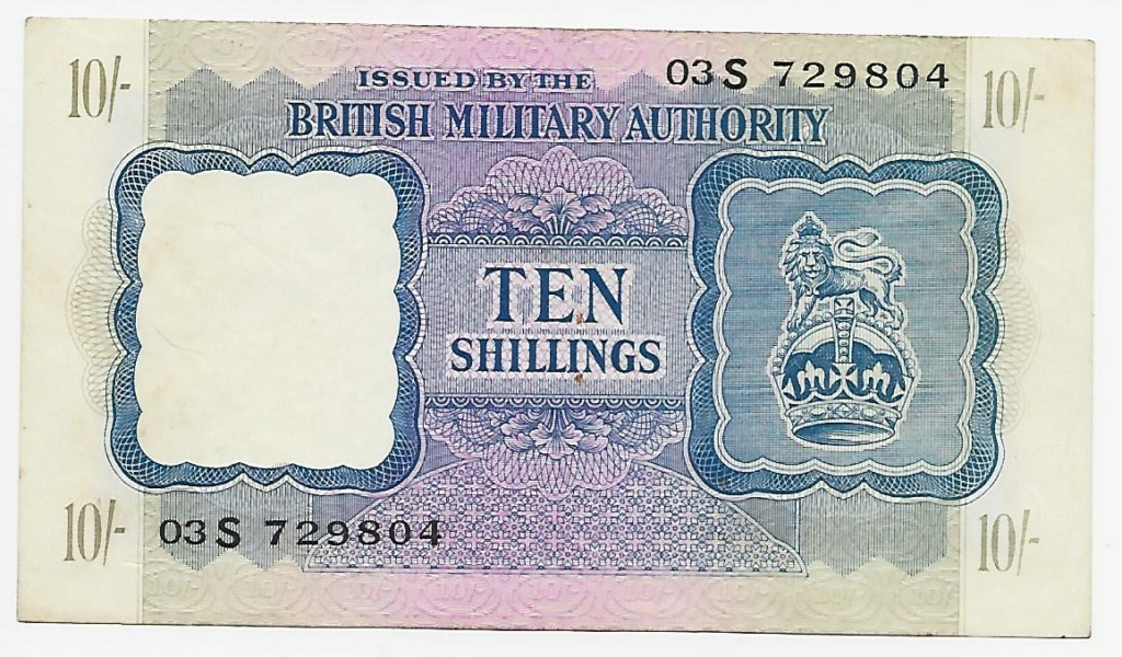 Billet 10 Shillings British Military Authority 1943 10_shi11