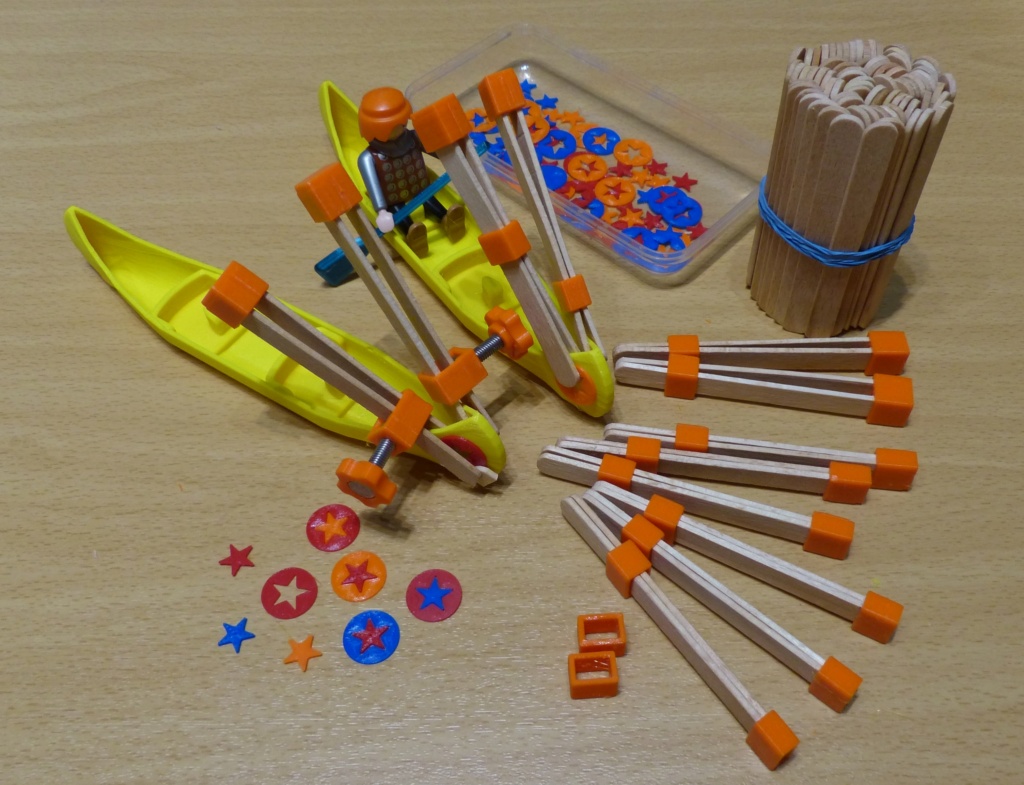 Thème Cowboys-Indiens-Western 3D pour Playmobil Canoe014