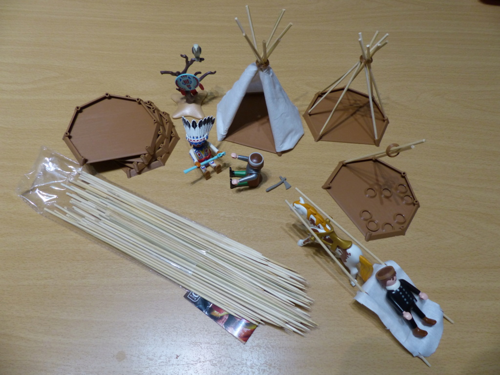Thème Cowboys-Indiens-Western 3D pour Playmobil Tipi0711