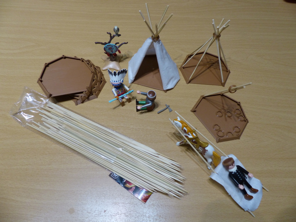 Thème Cowboys-Indiens-Western 3D pour Playmobil  Tipi0711