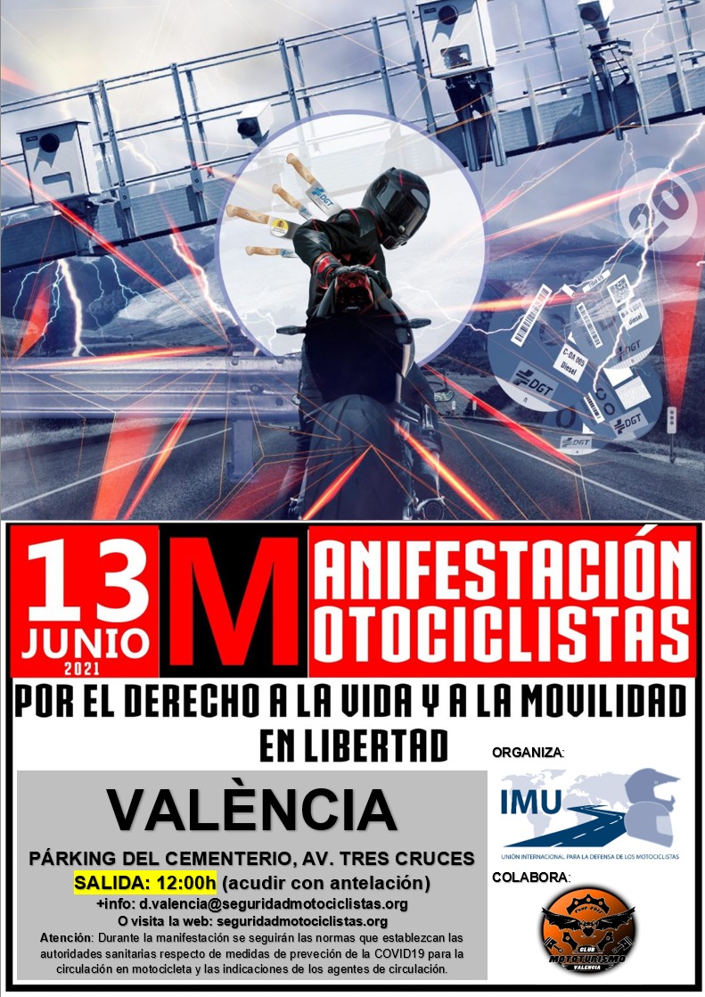 13 Junio 2021, Manifestacion motera por la movilidad segura y el libertad. Cartel10