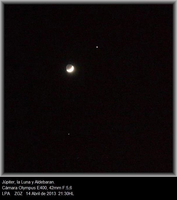La Luna, Júpiter y Aldebarán 1810-l11