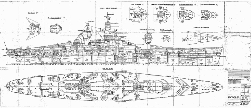 Cuirassé Richelieu 1940 [plan SHD 1/100°] de amiral 65 - Page 7 Richel11
