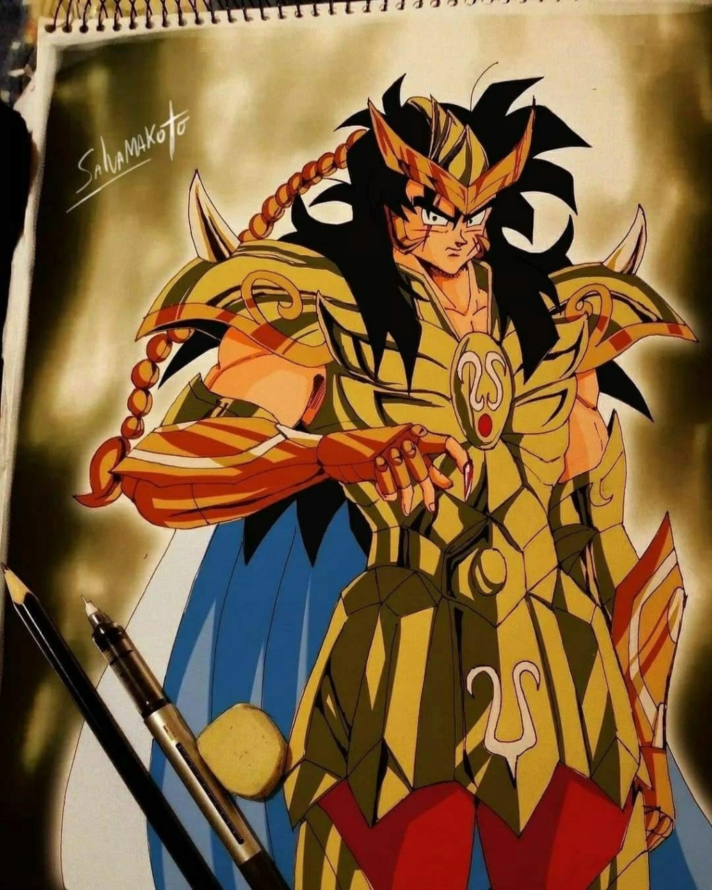 Les personnages de Dragon Ball en armure d'or 1179