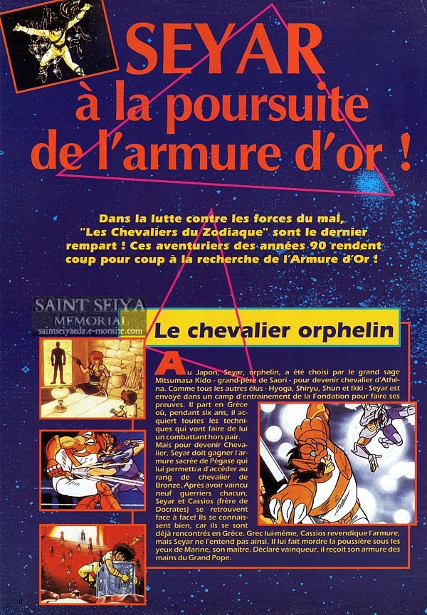 Dorothée magazine numéro spécial Les Chevaliers du Zodiaque 1358