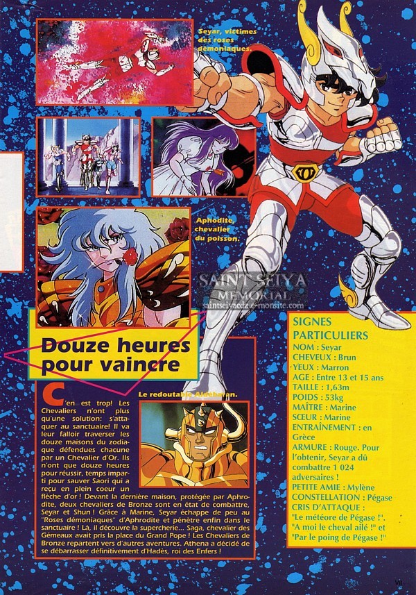 Dorothée magazine numéro spécial Les Chevaliers du Zodiaque 667