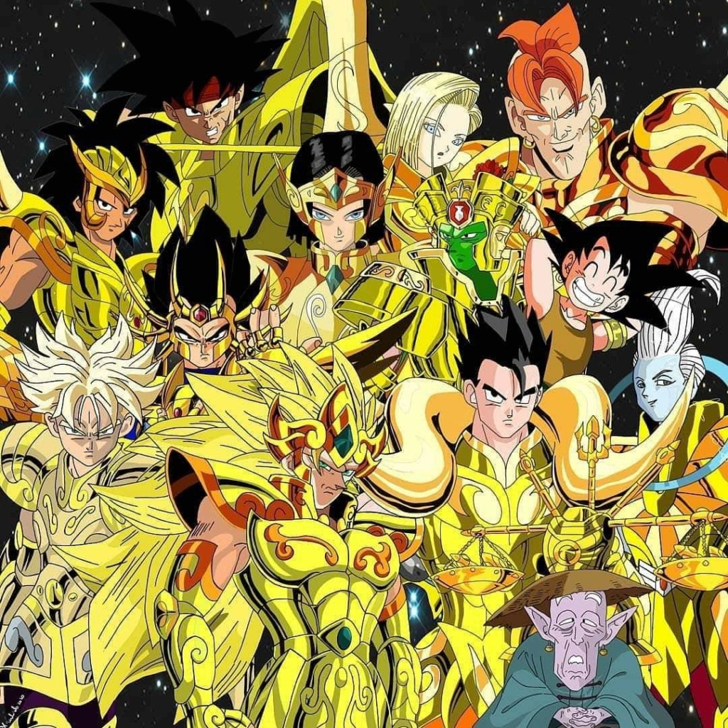 Les personnages de Dragon Ball en armure d'or B1310