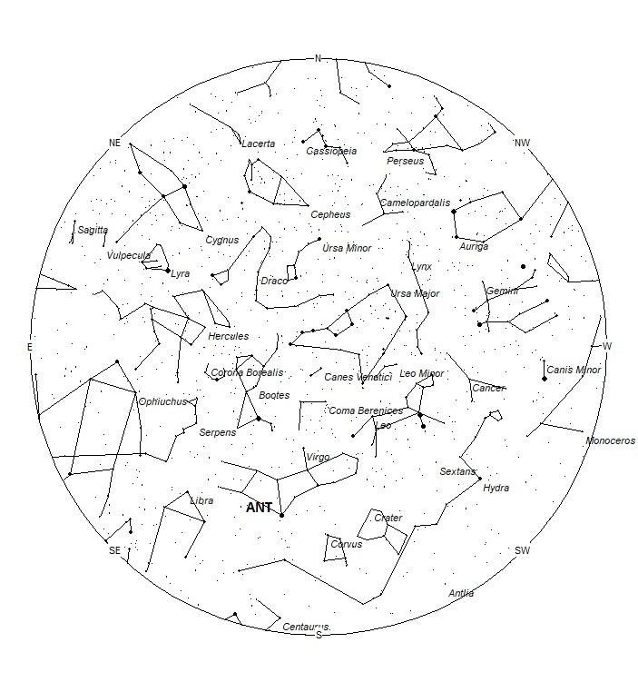 Prévisions d'activité des météores du 1er au 7 avril 2023 Image294