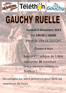 Téléthon 2023 GAUCHY Ruelle le samedi 9 Décembre Tzolzo10