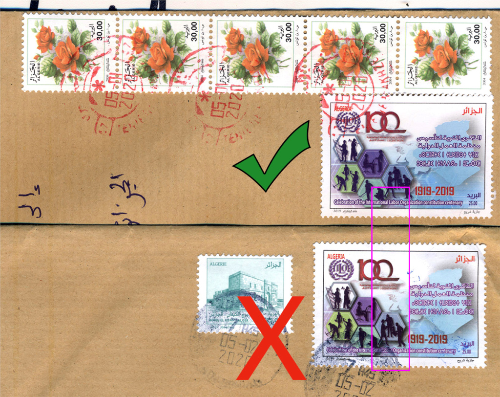 Annonce : Retrait du timbre de l'Organisation du travail V110