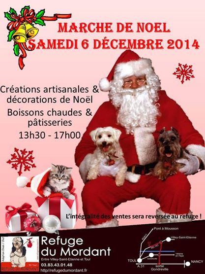 Marché de Noël au Refuge du Mordant 6 décembre 2014 Affich10