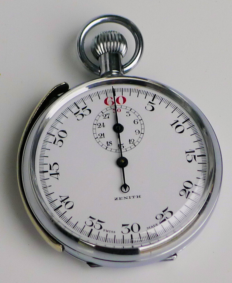 Un chronographe Zenith de poche à rattrapante L1050514