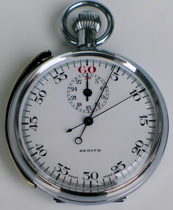 Un chronographe Zenith de poche à rattrapante L1050515