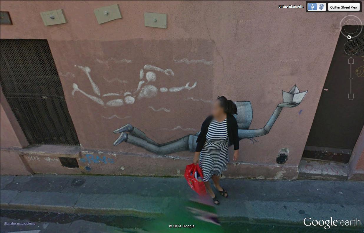 STREET VIEW : street art, grafs, tags et collages - Page 2 Nageur10
