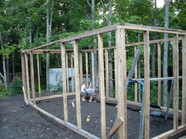 Construction de garage au chalet Chalet19