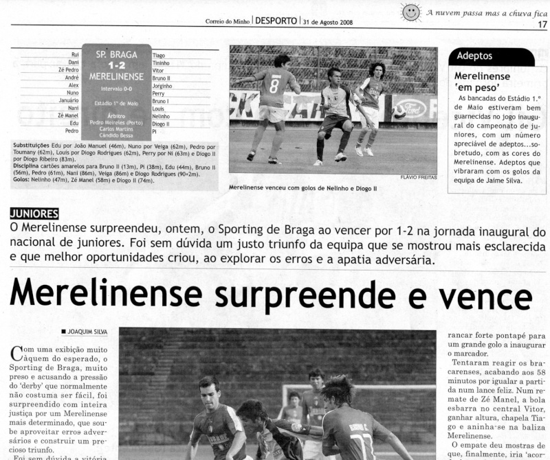 Braga Vs Merelinense (1 Jornada de 2008/2009) Junior10