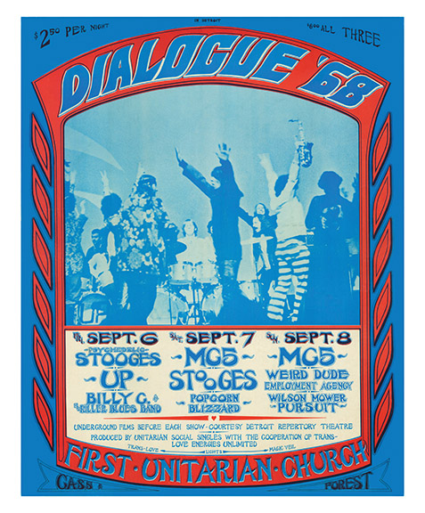 Dialogue '68 Stooges/MC5 signed poster for sale Dialog11