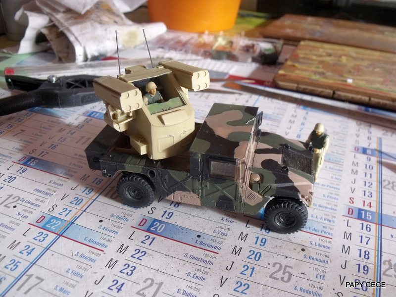 tamiya - HUMVEE AVENGER au 1/48 base Tamiya Humave40