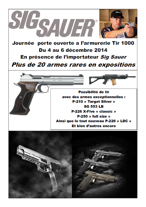 Expo et démo Sig Sauer chez Tir 1000 du 4 au 6 décembre Captur10