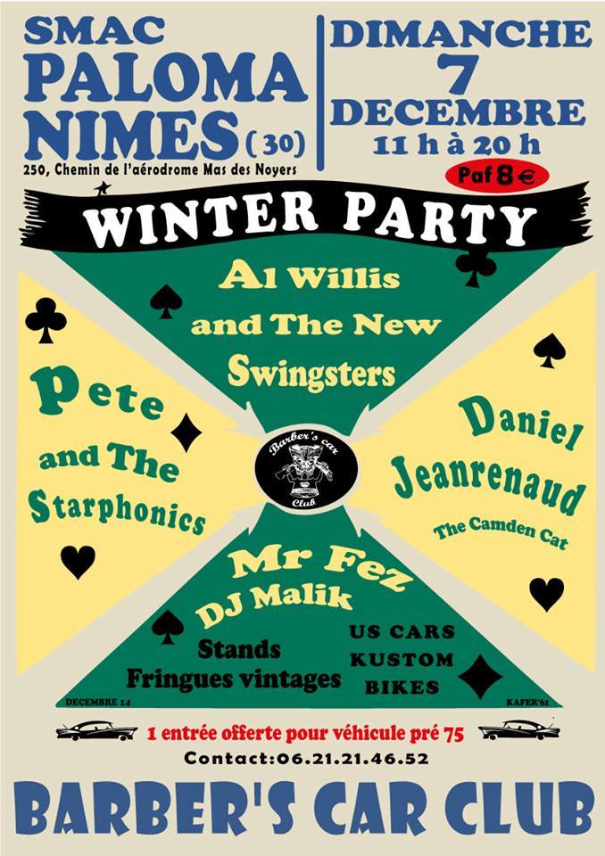 Winter party du Dimanche 7 Décembre à Nimes salle Paloma. Barber10