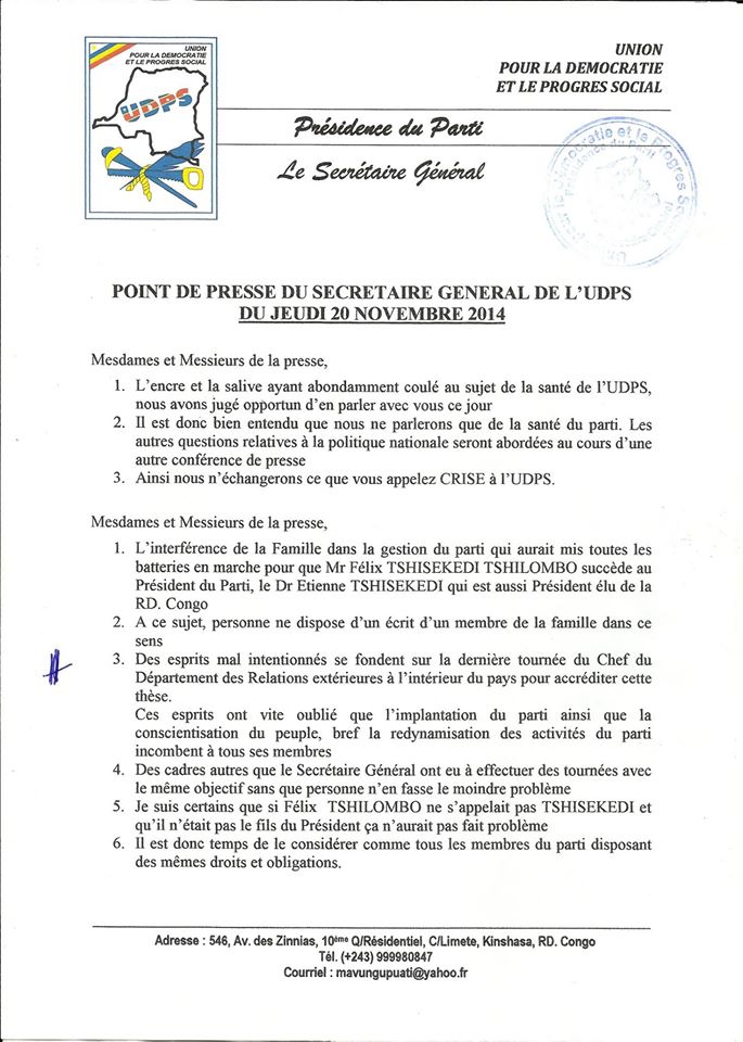  RDC - Félix Tshisekedi : "Aucun parti ne peut gagner seul 14033910