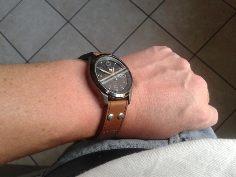 Viellissement d'un bracelet cuir sur montre Hamilton 20131210