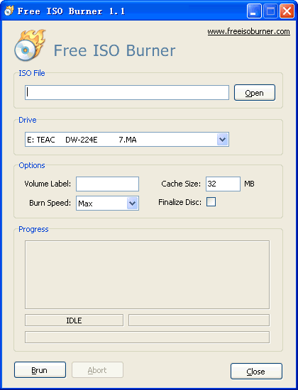 برنامج النسخ على اسطوانه Free ISO Burner Screen10