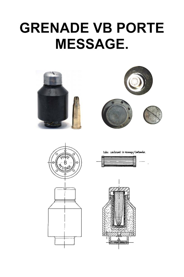 La grenade VB explosive, signal, porte-message  8111