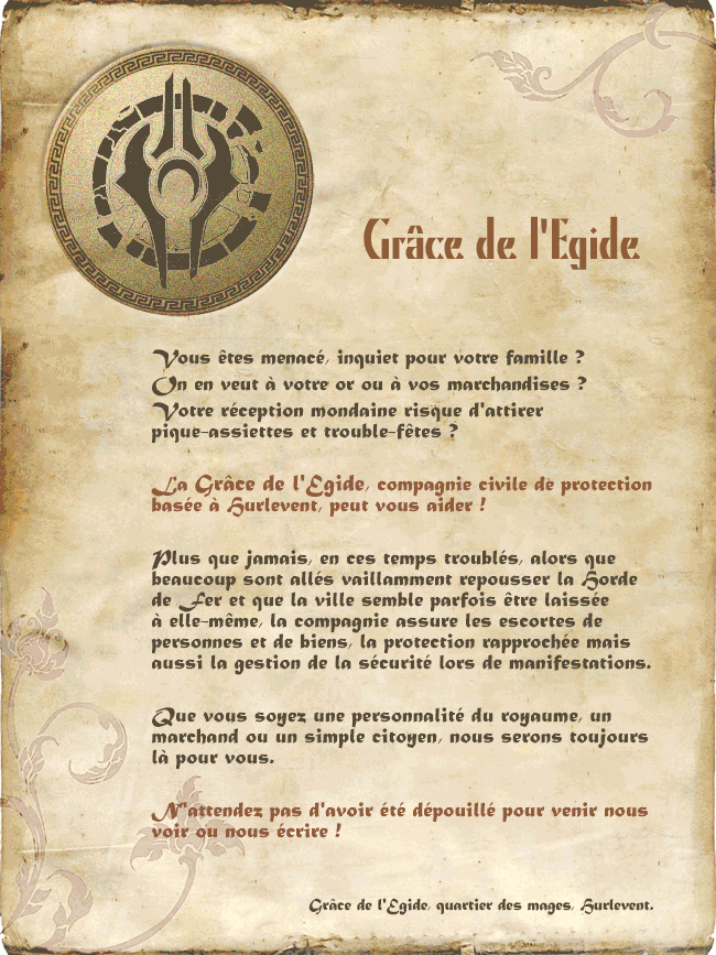  - Grâce de l'Egide - affichette placardée Parche14