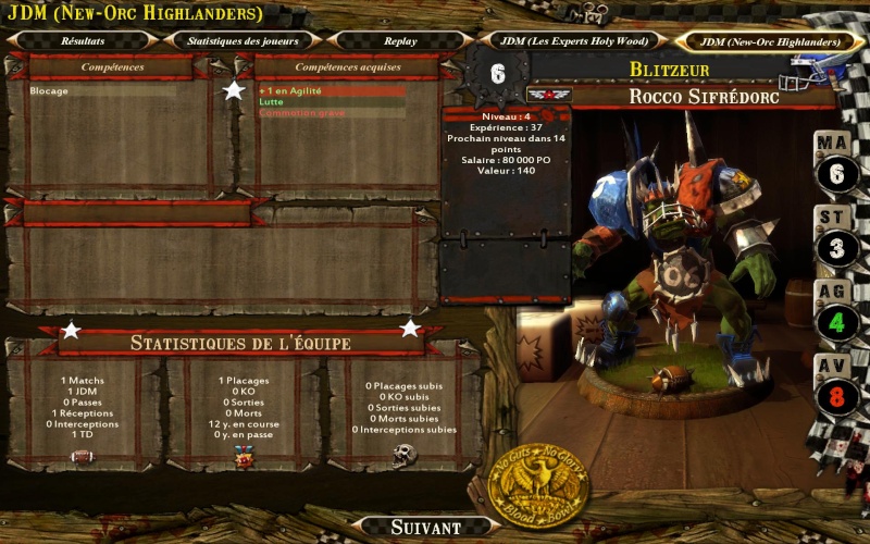 [Oscar Tilage] Les Experts Holy Wood | 1 - 1 | New-ORC Highlanders [Elenalcar] Bloodb13