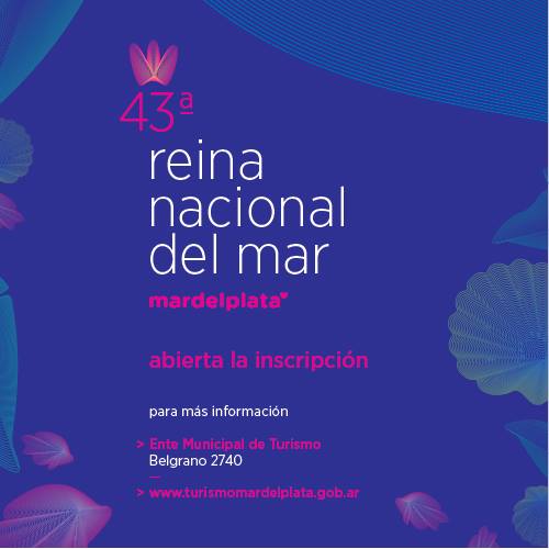 Mar del Plata: 43ª Fiesta Nacional del Mar. Abierta la inscripción para aspirantes a “Reina Nacional del Mar”. 00114