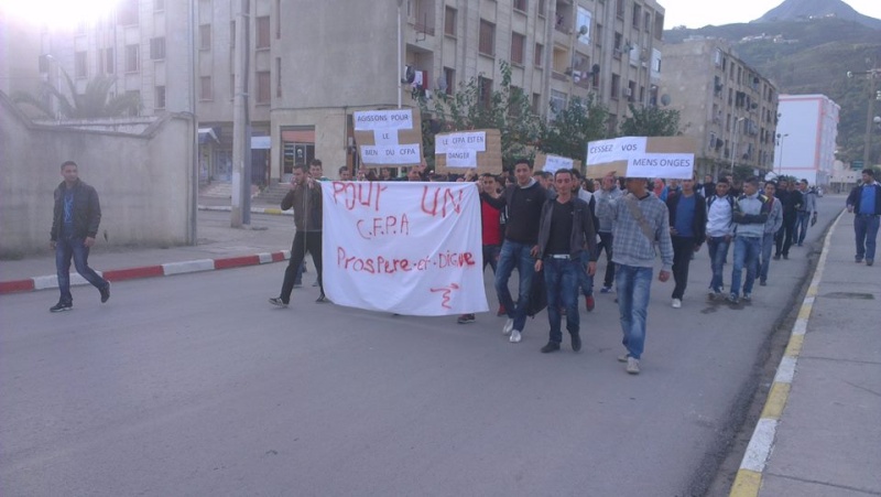  Imposante marche des stagiaires du CFPA Djabri Mohand à Aokas pour exiger de meilleures conditions de scolarité   138