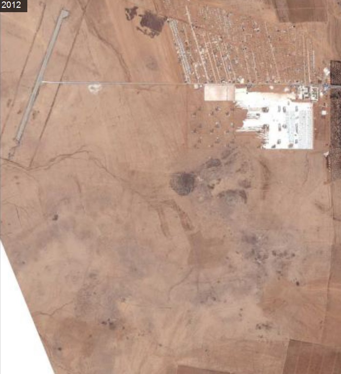 المساحة التي خصصت الأردن للاجئين السوريين مخيم الزعتري 81000 ألف لاجىء 110