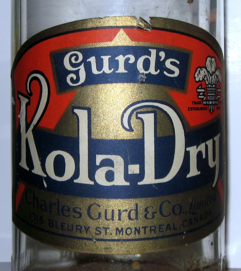 wow gurd`s kola dry 30 oz etiquette Gurd_k11