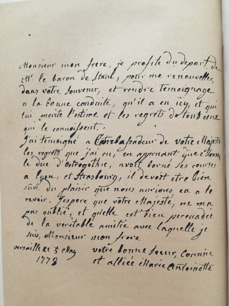 Lettres de Marie-Antoinette au roi de Suède, Gustave III Img_6811