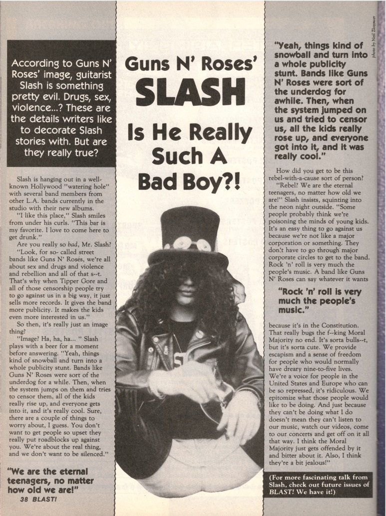 1989.07.DD - Blast - Guns N' Roses' Slash, Is He Really Such A Bad Boy? 410