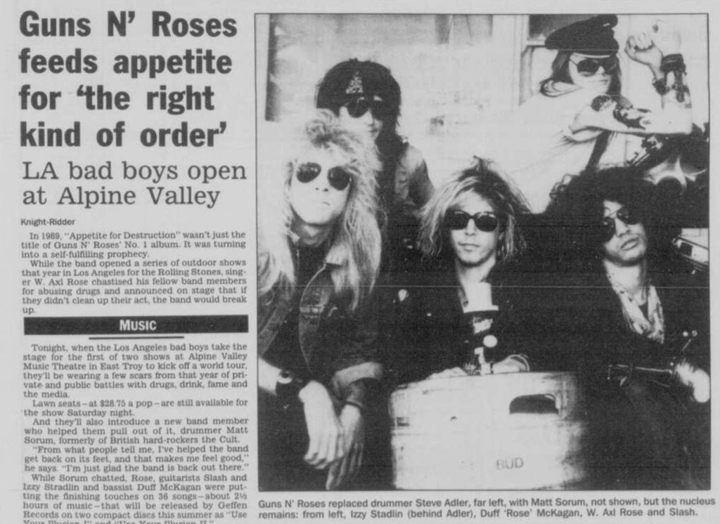 1991.05.19 - Chicago Tribune - Guns N' Roses Reborn (Matt) Janesv12