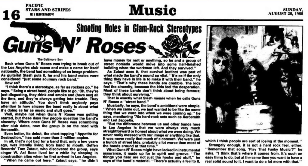 1988.08.12 - The Baltimore Sun - Guns N' Roses (Slash) Pacifi11