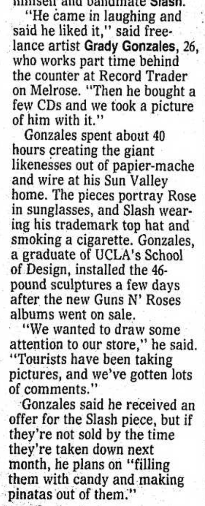 1991.10.14 - Santa Ana County Register - Axl Roses Sees Familiar Figure on Melrose Ave. Santa_17