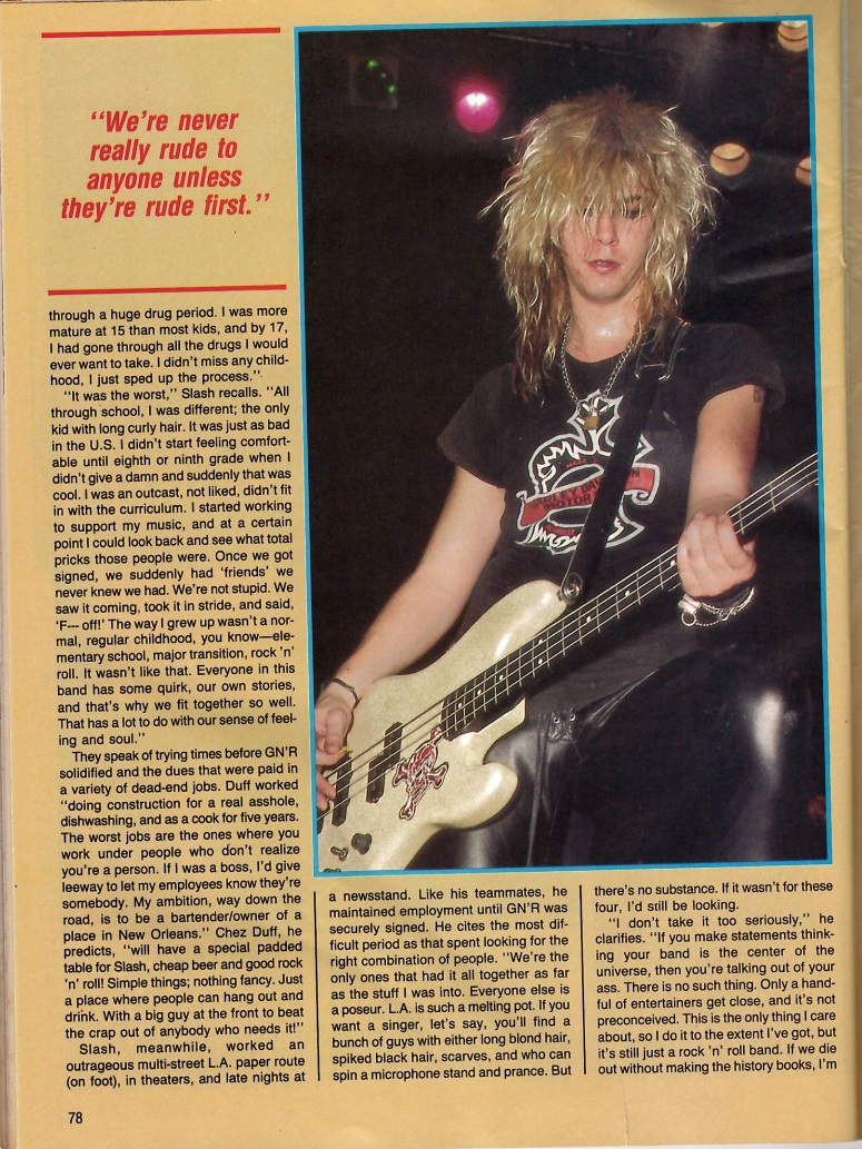 1988.05.DD - Metal Creem Close-Up - Guns N' Roses Are Not Here To Look Good In Magazines (Slash, Duff) Uten_211