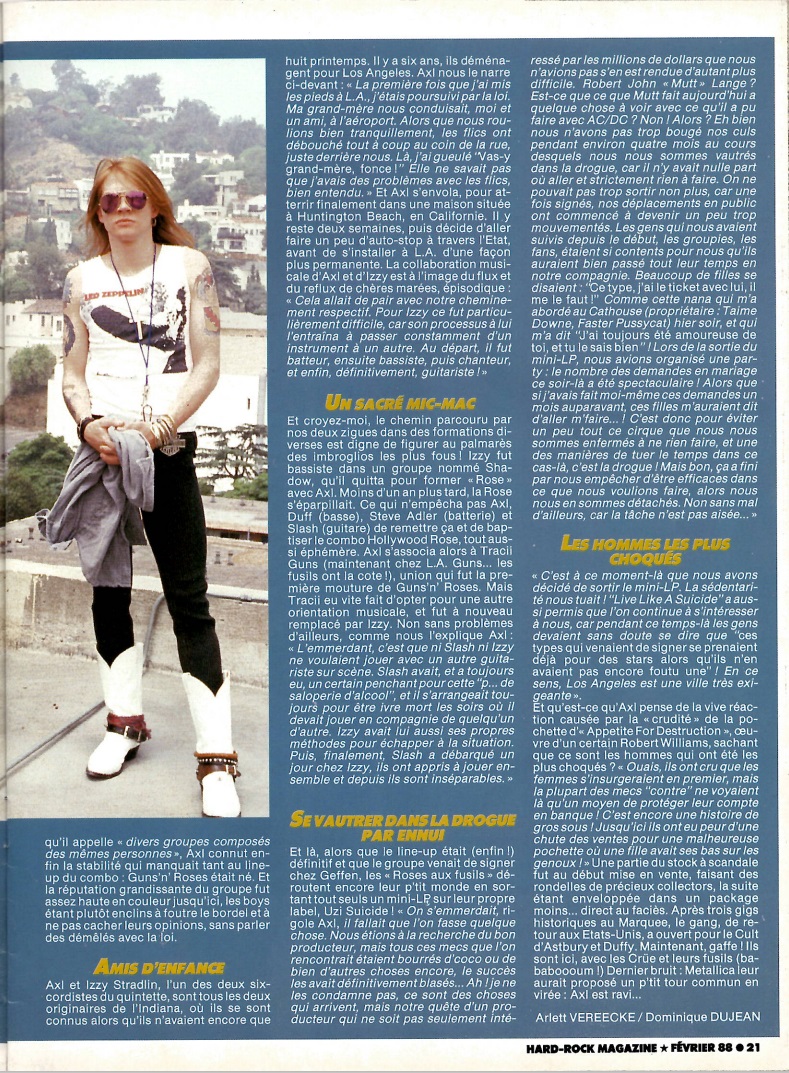 1988.02.DD - Hard-Rock Magazine (France) - The Flower With A Gun (Axl) Uten_216