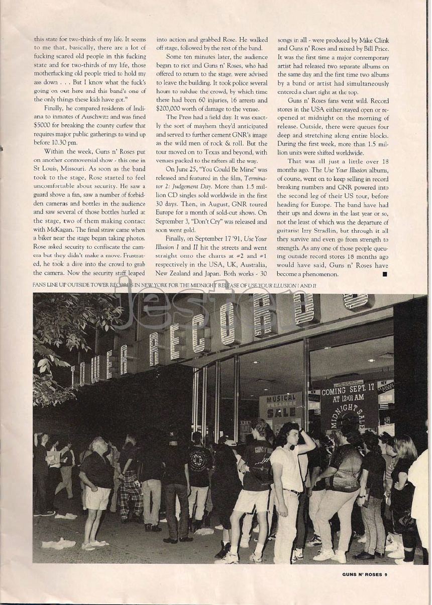 1993.01.DD - Guns N' Roses Australian Tour Special Uten_n19