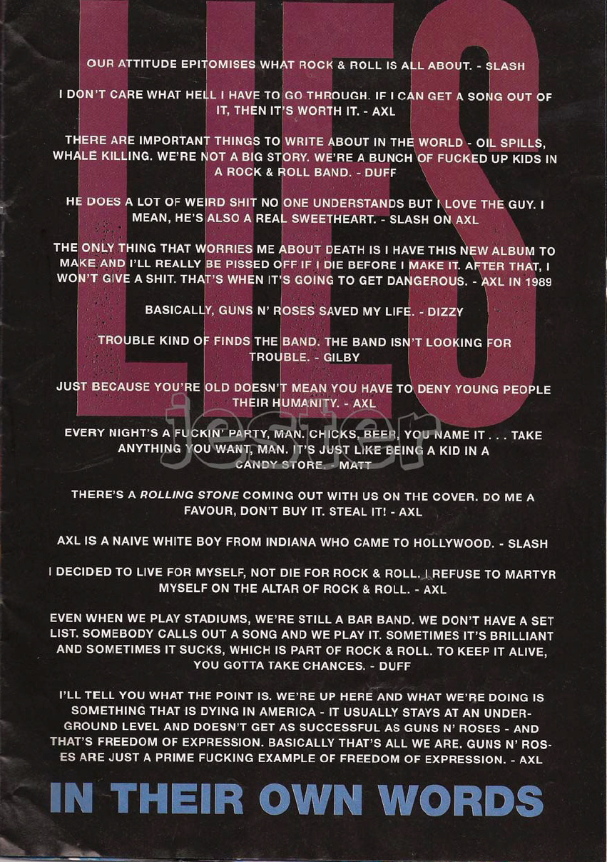 1993.01.DD - Guns N' Roses Australian Tour Special Uten_n22
