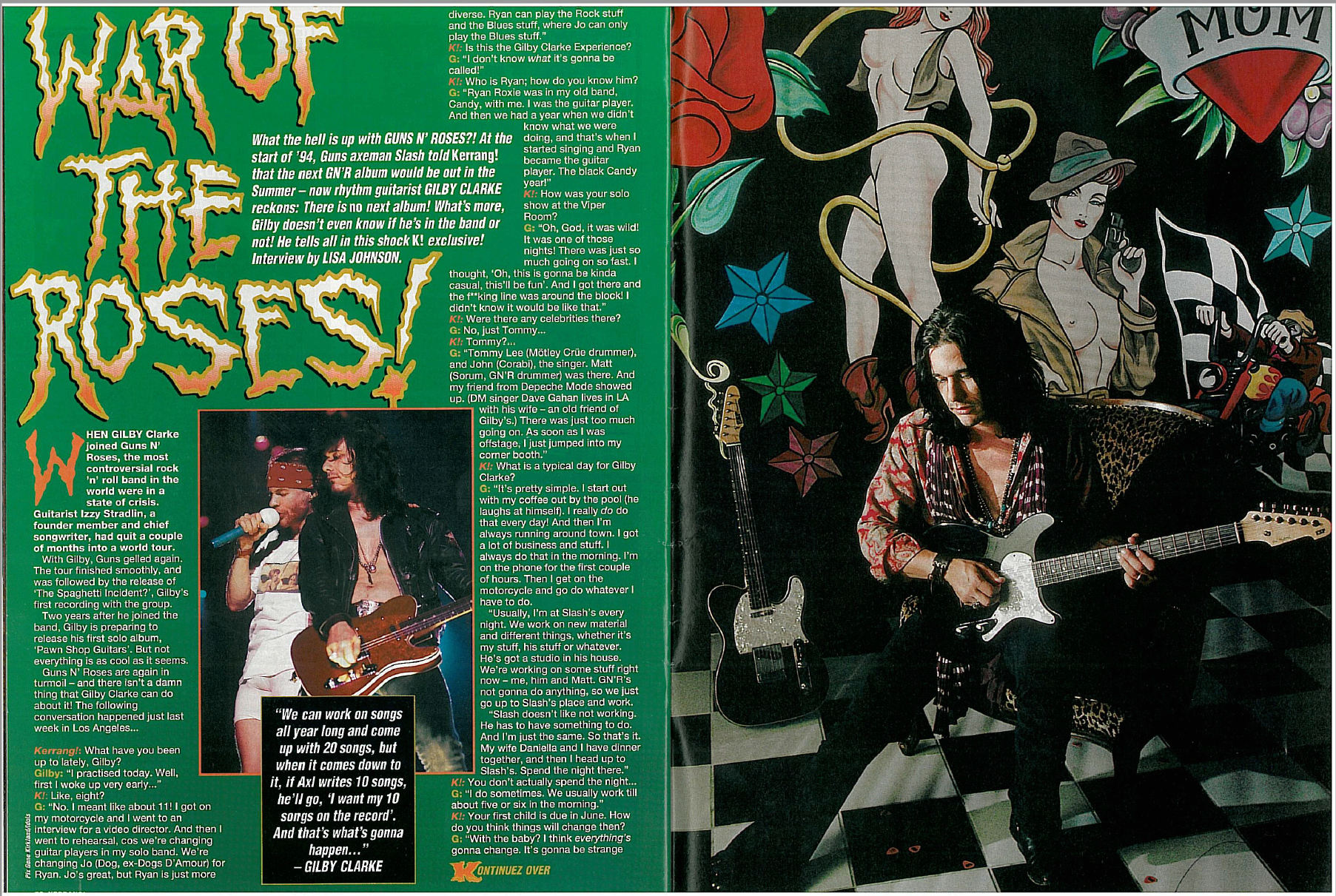 1994.05.14 - Kerrang! - War of the Roses (Gilby) Uten_n43