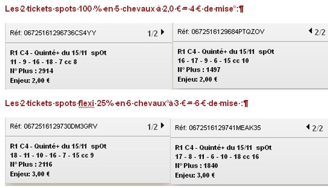 15/11/2014 --- PARIS-VINCENNES --- R1C4 --- Mise 10 € => Gains 16,45 € Screen36