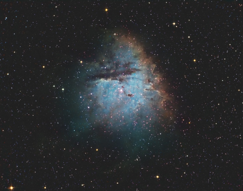 NGC 281 en SHO depuis Toulouse Centre : Nébuleuse de Pacman Ngc_2810