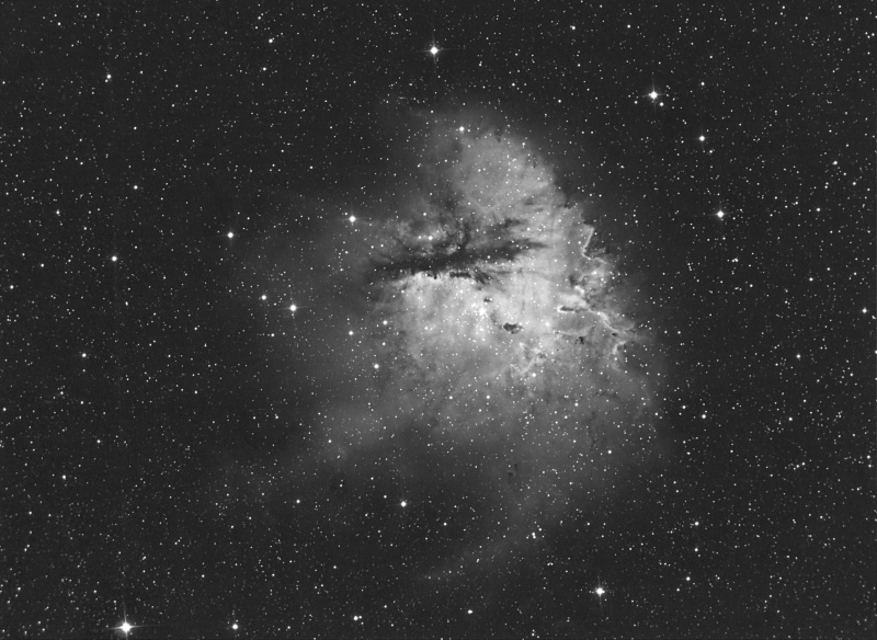 NGC 281 en SHO depuis Toulouse Centre : Nébuleuse de Pacman Ngc_2811