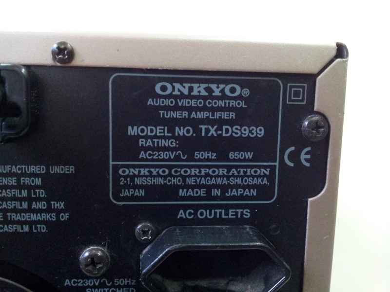 Onkyo Top Of Line TX-D939 AV Music Receiver Amplifier (Used) 20141162